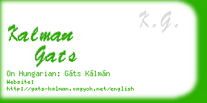kalman gats business card